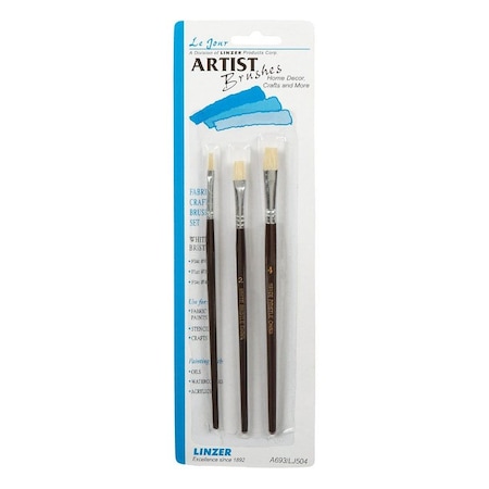 Linzer Linzer No. 0/2/4 Flat Artist Paint Brush Set A693